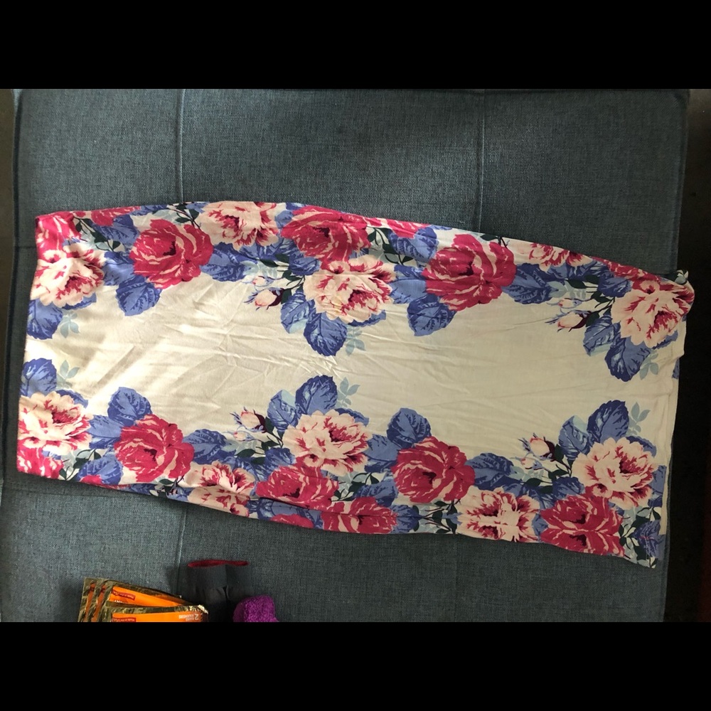 ASOS midi floral pencil skirt